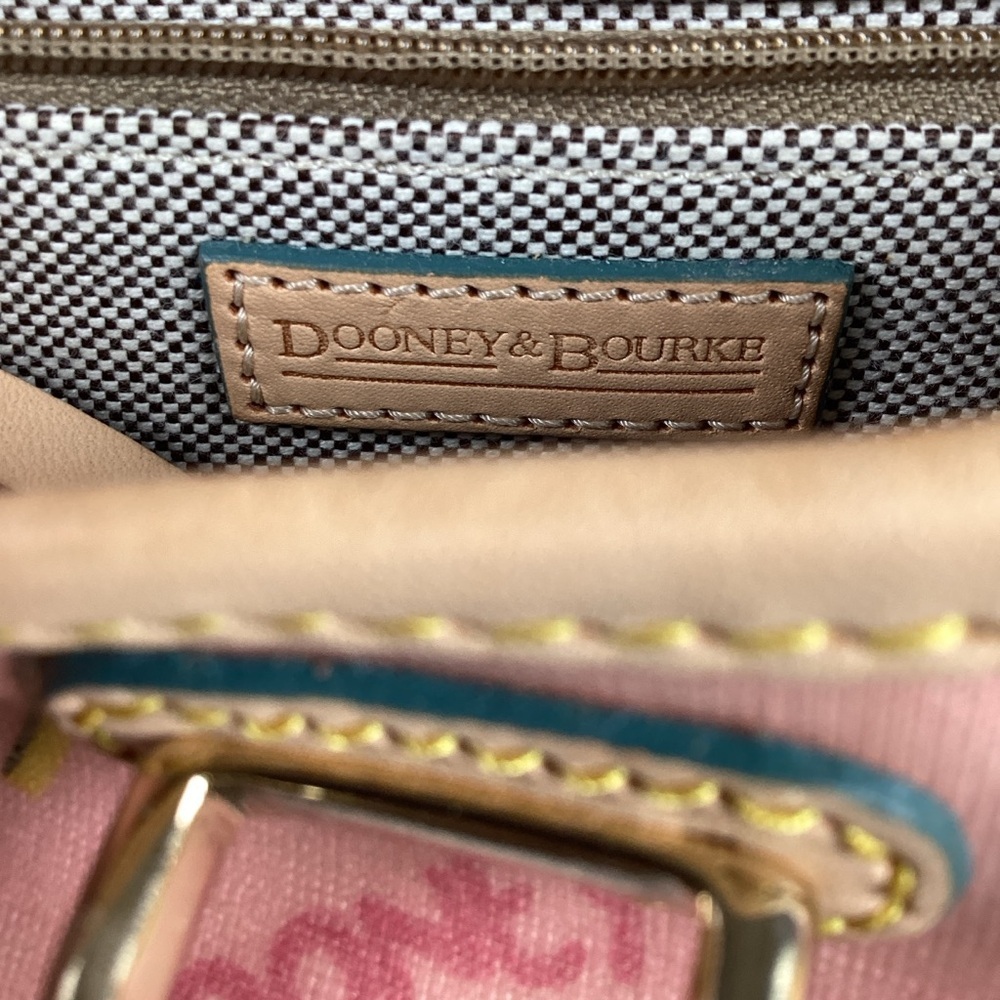 Y2K Dooney & Bourke‎ Vintage Pink Tan Shoulder Bag Miami Beach Vacation HTF - Picture 12 of 17